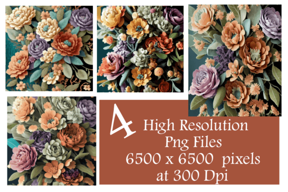 Botanical Backdrop Collection Set 3: Lush Florals for Modern Design