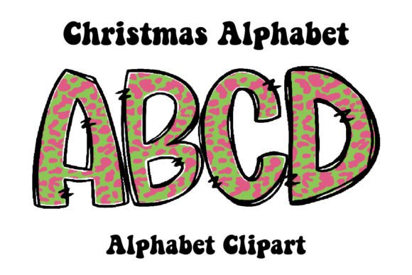 Christmas Alphabet Green Leopard Doodle: Festive Design Guide
