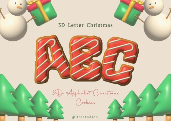 Christmas Cookies 3D Alphabet Element: A Designer's Guide to Festive Typography