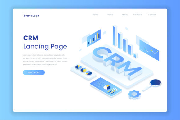CRM Solution Isometric Illustration: Elevate Your Brand