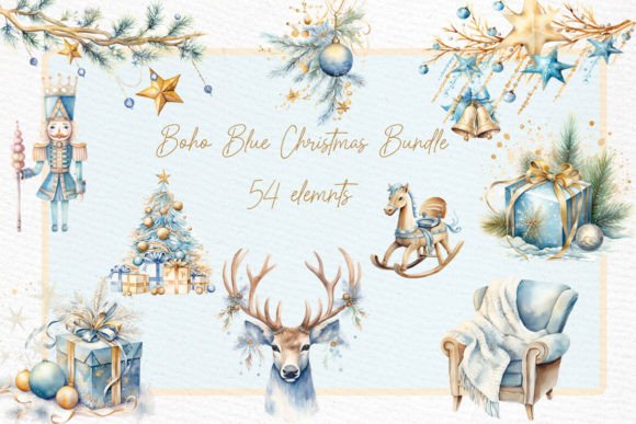 Embrace Cozy Holiday Charm with Boho Christmas Clipart