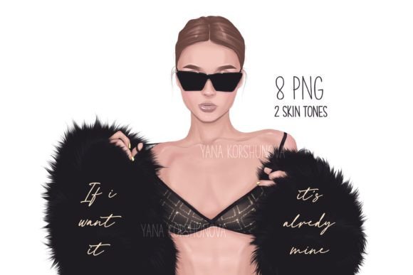 Fashion Girl Illustration PNG: A Versatile Design Asset