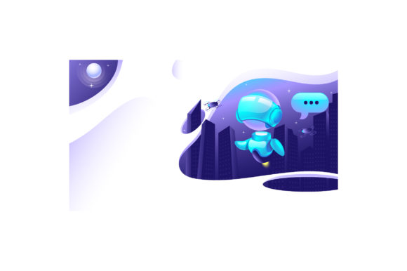 Modernize Your Visuals with Robotic Chat 3D Illustration