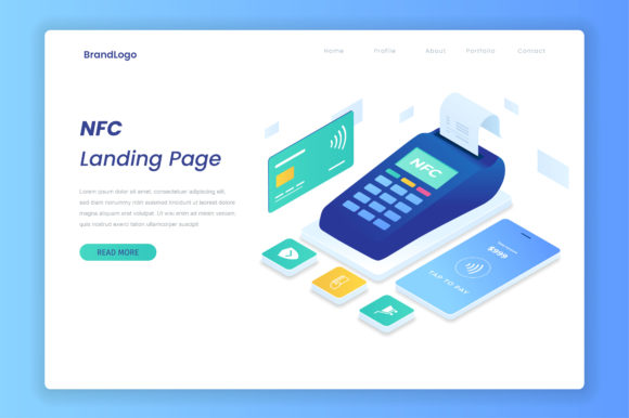 NFC Payment Vector Isometric: Design Meets Tech
