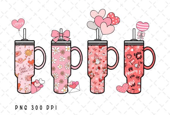 Retro Valentines Tumbler Inspired PNG: A Designer's Take