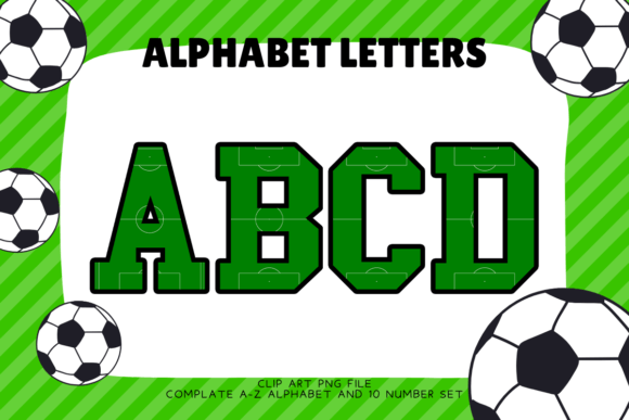 Score Big with Football Field Alphabet Sport Letters