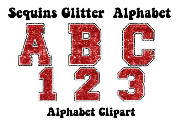 Sequin Faux Glitter Red and Black Png: Bold Typography for Impact