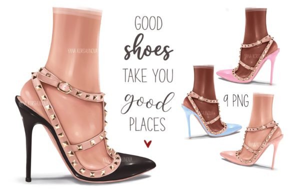Shoes Clipart: Fashion Illustration for Creative Projects
