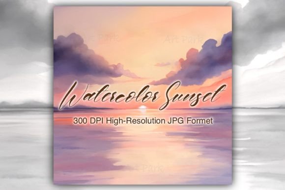Watercolor Sunset Background: A Designer's Go-To for Warmth and Depth